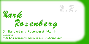 mark rosenberg business card